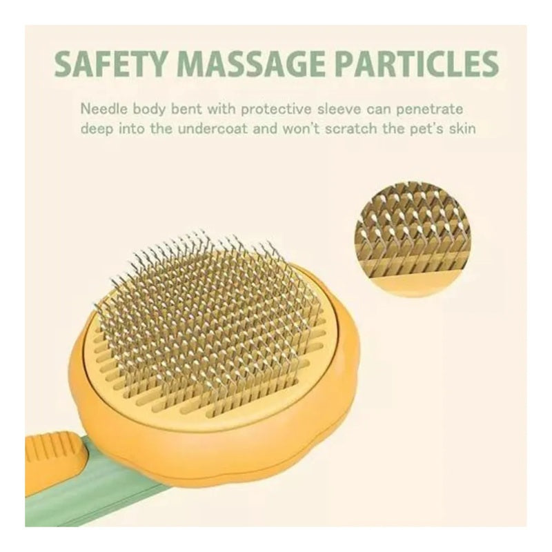 🐾 Cepillo Removedor de Pelo para Mascotas con Botón de Limpieza Automática