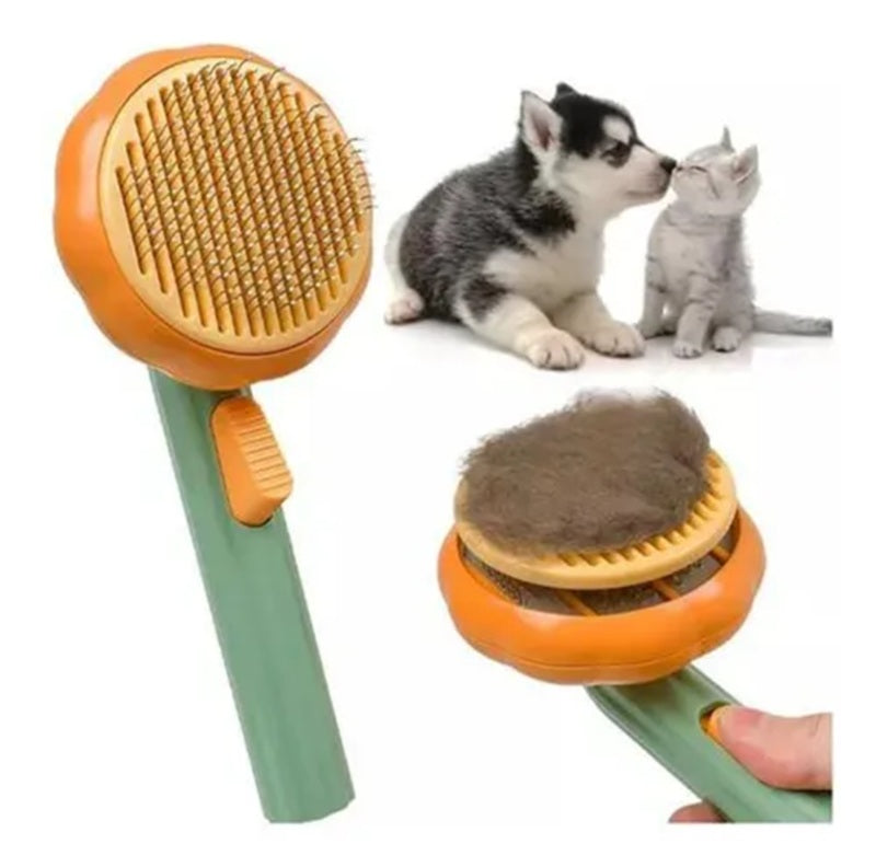 🐾 Cepillo Removedor de Pelo para Mascotas con Botón de Limpieza Automática